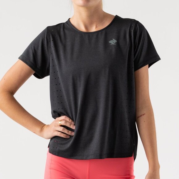 Rabbit Tops - Rabbit Race Pace Short Sleeve Tee - Black - Size Medium